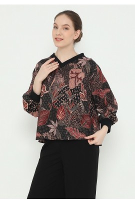 Lyne Halim Blouse Batik Kombinasi Rib, 8396